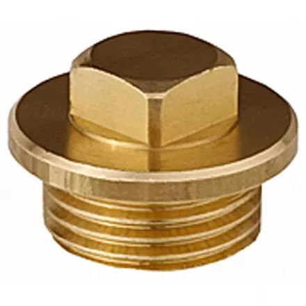 Заглушка GENERAL FITTINGS, 6-ти гранная головка с прижимной шайбой, никелированная латунь, наружная резьба, 1&quot; 51099-1 купить в Ижевске