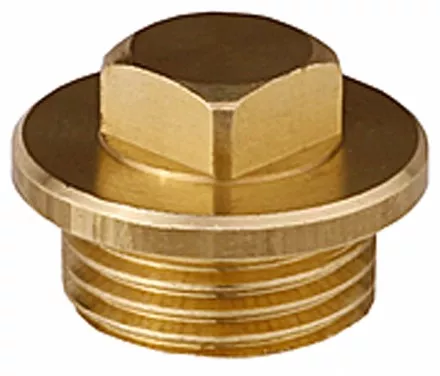 Заглушка GENERAL FITTINGS, 6-ти гранная головка с прижимной шайбой, никелированная латунь, наружная резьба, 1&quot; 51099-1 купить в Ижевске