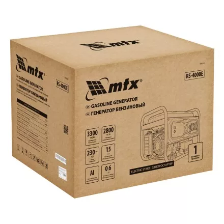 Генератор бензиновый MTX RS-4000E, 3,3 кВт, 230В, электростартер купить в Ижевске