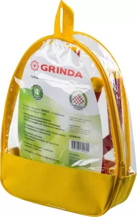 Набор GRINDA: Совок посадочный широкий, совок посадочный узкий, рыхлитель, мотыга-рыхлитель с нейлоновым корпусом, 4 предмета 421360-H4 купить в Ижевске