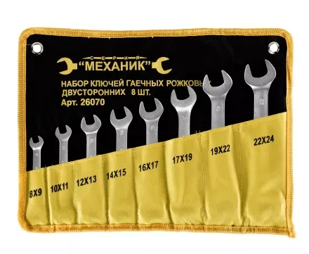 Набор ключей рожковых 8шт чехол Энкор 26070 купить в Ижевске