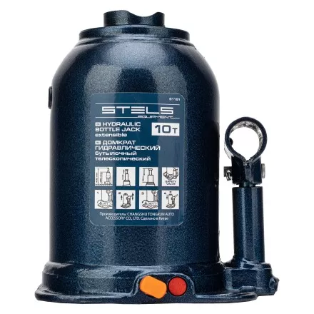 Домкрат гидравлический бутылочный телескопический Stels 51151, 10 т, подъем 180-430 мм купить в Ижевске