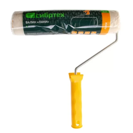 Валик &quot;Лаки&quot;, 250 мм, ворс 5 мм, D - 48 мм, D ручки - 6 мм, велюр Сибртех 80239 купить в Ижевске