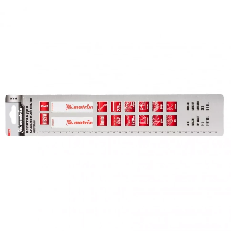 Полотна универсальные для сабельной пилы S1222VF   275/1,8-2,5мм Bimetal 2штуки  PRO Matrix 782003 купить в Ижевске