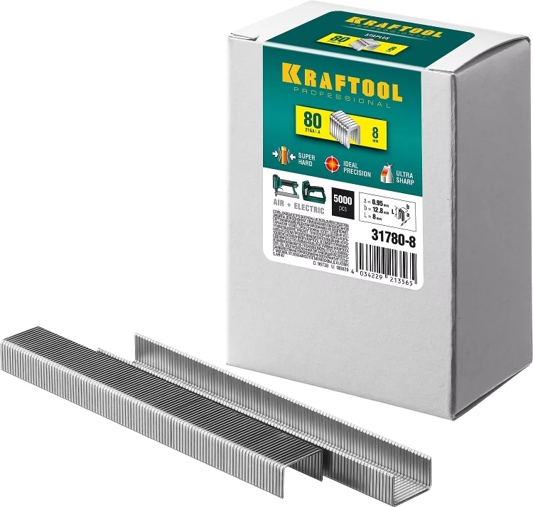Скобы тип 21GA (80 / Pr A / Senco AT) 5000 шт 31780-8 купить в Ижевске