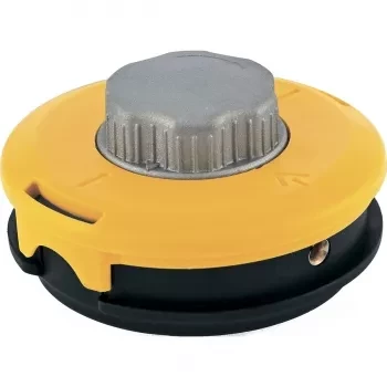 Катушка триммерная  полуавтоматическа легкая заправка лески, гайка M10x1.25 левая резьба винт M10-M10 левая резьба алюминиевая кнопка  DENZEL 96322 купить в Ижевске