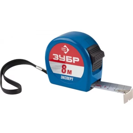 Рулетка ЗУБР, алюмин корпус повышенной прочности, нейлон покрытие, компактная эргоном конструкция, 8м/25мм 34058-08-25 купить в Ижевске