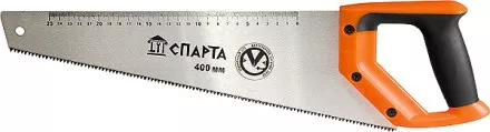Ножовка по дереву 500 мм 7-8 TPI зуб-2D каленый зуб линейка двухкомпонентная рукоятка SPARTA 235035 купить в Ижевске