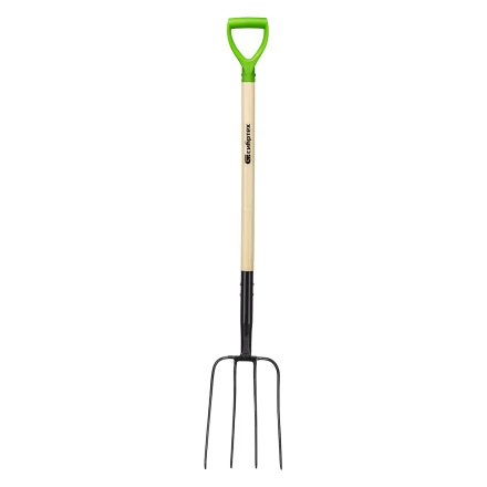 Вилы 4-рогие Сибртех 61379, сенные, кованые, 210х340х1260 мм, деревянный лакированный черенок купить в Ижевске