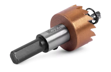 HSS-TiN коронка MESSER  23мм с центр. сверлом и толкающей пружиной для  лист. материала  до 2 мм ц/х купить в Ижевске