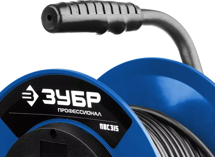 Удлинитель на катушке "ПВС 315", 50 м, 3500 Вт, 4 гнезда, IP44, ПВС 3х1,5 кв мм, ЗУБР 55081-50 купить в Ижевске