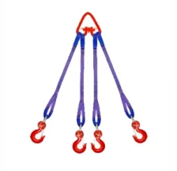 Строп текстильный четырехветвевой 4СТ 2.5 т L=8 м SF6 30 мм Звено РТ-3