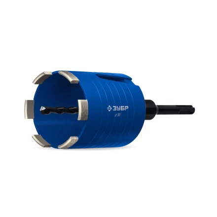 ЗУБР АСК d 68 мм (М16, рабочая глубина 75 мм, лазерная сварка), алмазная сегментная коронка для подрозетников, Профессионал (29875-68) купить в Ижевске