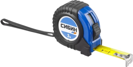 Рулетка СИБИН, обрезиненный пластиковый корпус, 3м/16мм 34019-03-16 купить в Ижевске