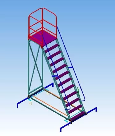Лестница с площадкой передвижная ЛС-3000 купить в Ижевске