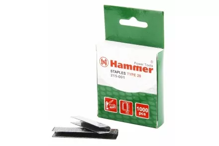 Скобы для степлера HAMMER 215-001 12мм, тип 28, 1000 шт. купить в Ижевске