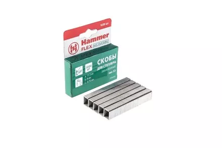 Скобы для степлера HAMMER 215-013 8мм, тип 53, 1000 шт. купить в Ижевске