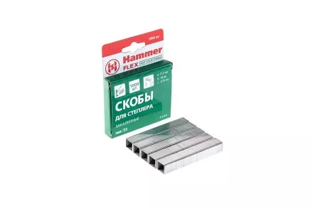 Скобы для степлера HAMMER 215-014  10мм, тип 53, 1000 шт. купить в Ижевске
