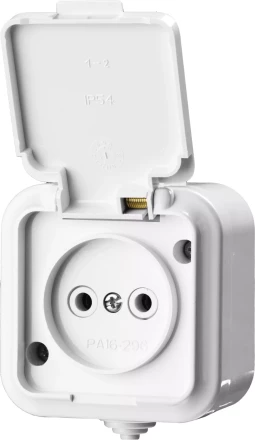 Розетка STAYER &quot;MASTER&quot; &quot;MAXIMA&quot; одноместная, с защитной крышкой, IP54, 10А, 220В 54305-W купить в Ижевске