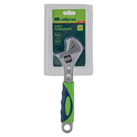 Ключ разводной Сибртех, 200мм, переставная губка, 2-х комп.рукоятка, 15598 купить в Ижевске