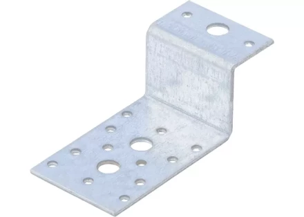 Крепежный уголок Z-образный KUZ 55х105х90 мм цинк СИБРТЕХ 46538 купить в Ижевске