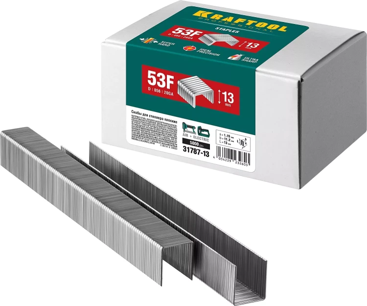 Скобы тип 20GA (53F / D / 056) 5000 шт 31787-13 купить в Ижевске
