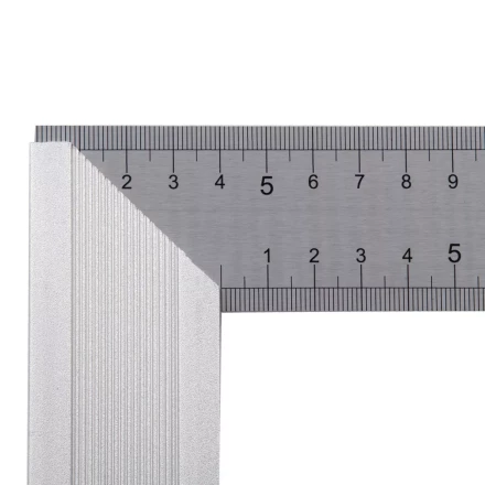 Угольник стальной 400 мм, нержавеющая сталь, градуировка, алюминиевое основание Denzel 32398 купить в Ижевске