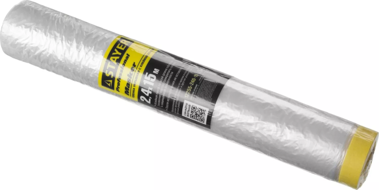 Пленка STAYER "PROFESSIONAL" защитная с клейкой лентой "МАСКЕР", HDPE, 9мкм, 2,4х15м 12255-240-15 купить в Ижевске