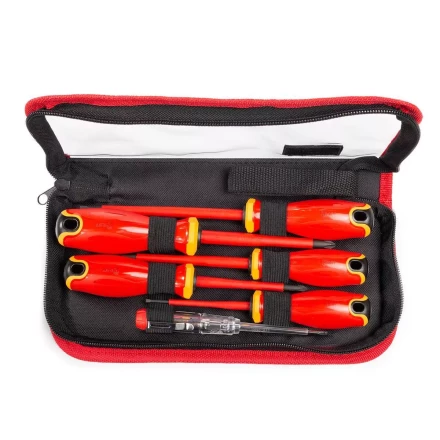 Набор диэлектрических отверток КВТ VDE НИО-2206-S сталь S2, профиль SL, PH, 6 шт. (88925) купить в Ижевске