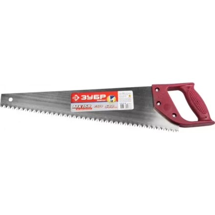 Ножовка ЗУБР &quot;МАСТЕР&quot; по дереву, прямой крупный зуб, пластиковая ручка, шаг зуба 6,5мм, 500мм 1525-05-50 купить в Ижевске