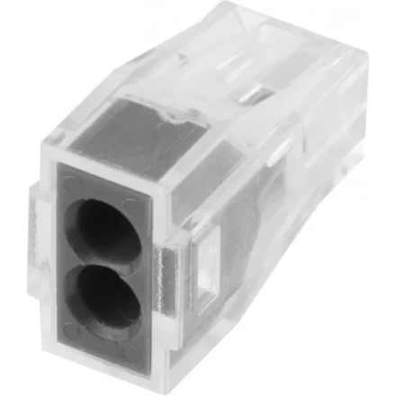 Клемма СВЕТОЗАР соединительная, 2-х проводная, 400В, 24А, 0,75-2,5мм2, 2шт 49170-2 купить в Ижевске