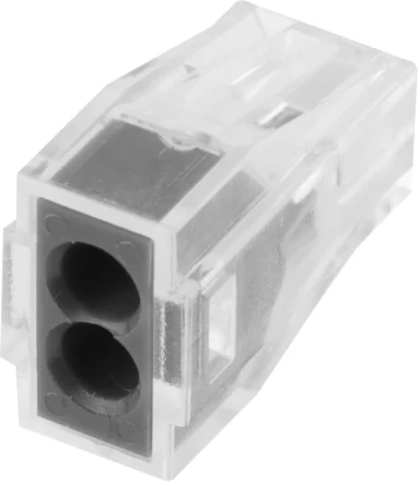 Клемма СВЕТОЗАР соединительная, 2-х проводная, 400В, 24А, 0,75-2,5мм2, 2шт 49170-2 купить в Ижевске