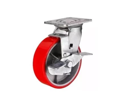 Колесо большегрузное поворотное SCpb 93 75 мм полиуретановое с тормозом (F) 1027219 купить в Ижевске