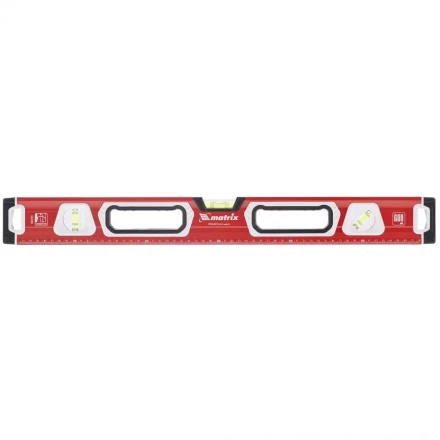 Уровень алюминиевый магнитный 2000 мм с зеркальным глазком MATRIX 2 компонентные рукоятки артикул 34736 купить в Ижевске