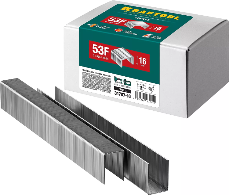 Скобы тип 20GA (53F / D / 056) 5000 шт 31787-16 купить в Ижевске