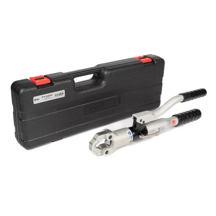 Пресс гидравлический ручной безматричный КВТ ПГРс-240 БМА из алюминиевого сплава с механизмом АСД для опрессовки наконечников до 240 мм2 (101937) купить в Ижевске