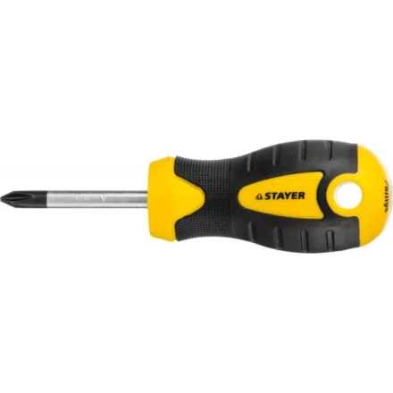 Отвертка STAYER &quot;MASTER&quot; &quot;ТECHNO&quot;, двухкомпонентная рукоятка, магнитный наконечник, Cr-V, PH1x38мм 2508-38-1_z02 купить в Ижевске