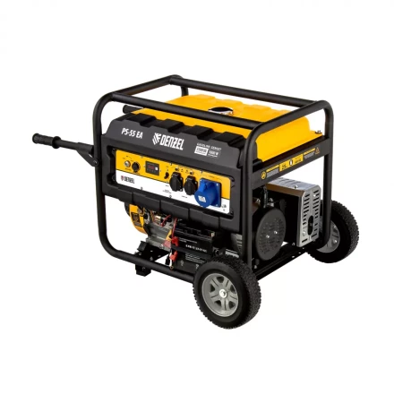 Генератор бензиновый PS 55 EA, 5.5 кВт, 230 В, 25 л, коннектор автоматики 5 PIN, электростартер Denzel 9468743 купить в Ижевске