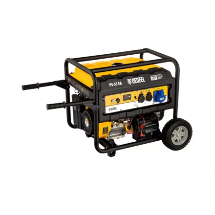 Генератор бензиновый PS 55 EA, 5.5 кВт, 230 В, 25 л, коннектор автоматики 5 PIN, электростартер Denzel 9468743 купить в Ижевске