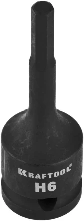 Торцовая головка KRAFTOOL &quot;INDUSTRIE QUALITAT&quot; ударная (1/2&quot;), HEX, Cr-Mo, фосфатированная, H6 27950-06_z01 купить в Ижевске