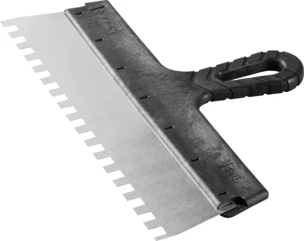 Шпатель ЗУБР &quot;МАСТЕР&quot; ФАСАДНЫЙ, нержавеющее полотно, 350мм, зуб 10х10мм 10078-35-10 купить в Ижевске