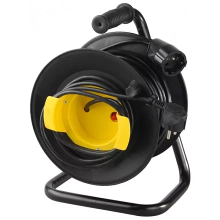 Удлинитель электрический с заземлением на катушке, евро, 1 гнезда, 50м, СВЕТОЗАР SV-55079-50 купить в Ижевске