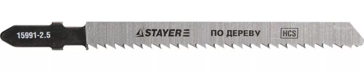 Полотна STAYER "PROFI", T101BR, для эл/лобзика, HCS, по дереву, фанере, ламинату, обратн. рез, EU-хвост., шаг 2,5мм, 75мм, 2шт 15991-2.5_z01 купить в Ижевске