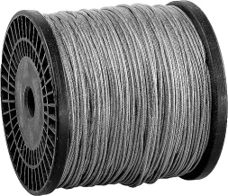 Трос стальной ЗУБР "ПРОФЕССИОНАЛ", оцинкованный, DIN 3055, в оплетке ПВХ, d=8/10 мм, L=60 м 4-304120-08-10