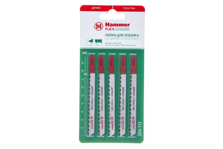 Пилки для лобзика HAMMER JG WD T101B (5шт.) купить в Ижевске