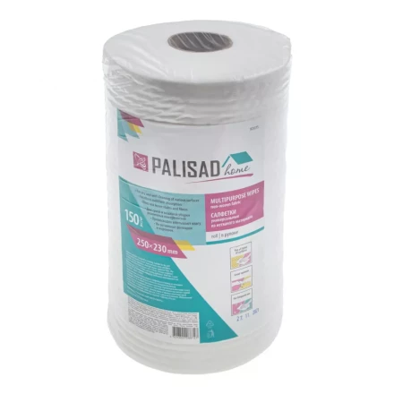 Салфетки универсальные из нетканого материала в рулоне Home Palisad 923375, 250 x 230 мм, 150 шт купить в Ижевске