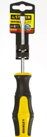 Отвертка STAYER &quot;MASTER&quot; &quot;HERCULES&quot;, Сr-V, противоскользящая рукоятка, SL6,0x100мм 25051-06-10_z02 купить в Ижевске