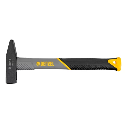 Молоток слесарный, 400 г Denzel, кованый, фибергласовая рукоятка c TPR покрытием 10484 купить в Ижевске