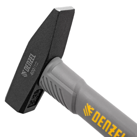 Молоток слесарный, 400 г Denzel, кованый, фибергласовая рукоятка c TPR покрытием 10484 купить в Ижевске