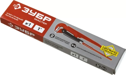 Ключ трубный ЗУБР &quot;МАСТЕР&quot; рычажный, прямые губки, цельнокованный, № 1, 1&quot; 27314-1 купить в Ижевске
